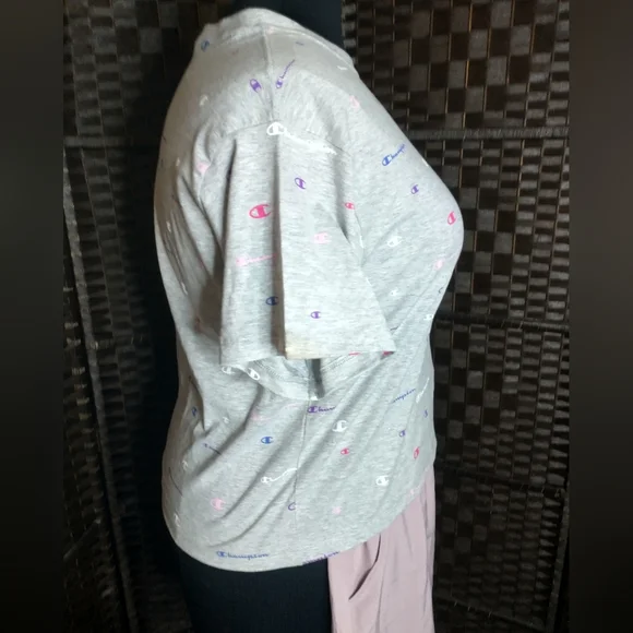 1X NWT CHAMPION Grey Logo Crop Top - Picture 9 of 16